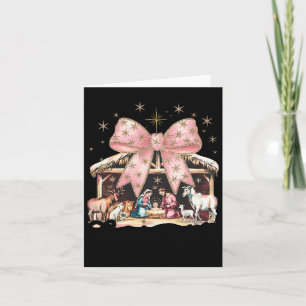 Retro Coquette Bow Christian Christmas Greatest Of Card