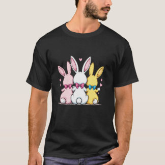 Retro Coquette Easter Bunny Bow Cute Coquette Bunn T-Shirt
