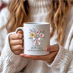 Retro Coquette Floral with Quote Coffee Mug