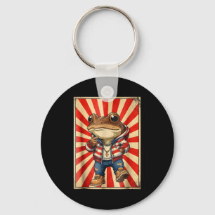 Retro coqui frog hip hop meme puerto rico key ring