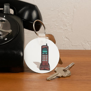 Retro Cordless Phone Vintage 90s Key Ring