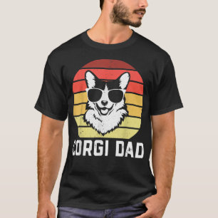 Retro Corgi Dad Funny Pembroke Welsh Corgi Dog Dad T-Shirt
