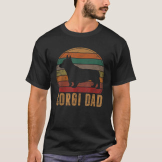 Retro Corgi Dad Gift Dog Owner Pet Welsh Corgi Fat T-Shirt