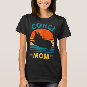 Retro Corgi Mum Dog Mother Pet Owner Vintage Graph T-Shirt