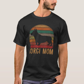 Retro Corgi Mum Gift Dog Mother Pet Welsh Corgi Ma T-Shirt