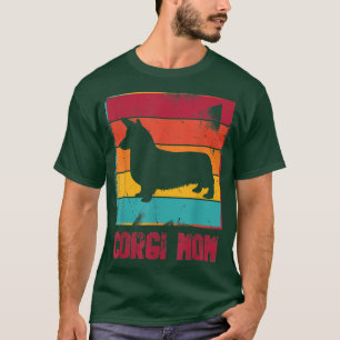 Retro Corgi Mum Owner Mother Pet Mama Dog Lover T-Shirt