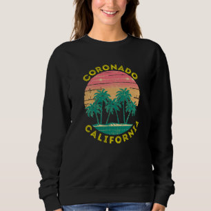 Retro Coronado Vacation Souvenir Palm Tree Sweatshirt