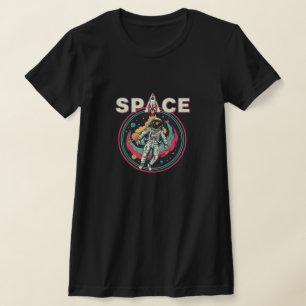 Retro Cosmic Astronaut Space Art T-Shirt