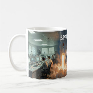 Retro Cosmic Journey Beyond the Stars Mug