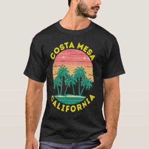 Retro Costa Mesa Vacation Souvenir Palm Tree T-Shirt