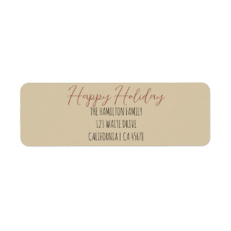 Retro Cosy Christmas Charm Return Address Label