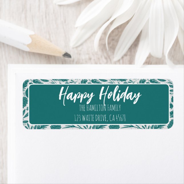 Retro Cosy Christmas Charm Return Address Label (Insitu)