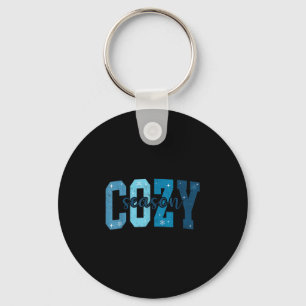 Retro Cosy Season Cute Winter Vibes Tis The Season Key Ring