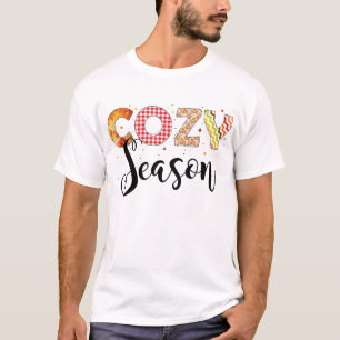 Retro Cosy Season Fall Autumn Vibes Pumpkin T-Shirt
