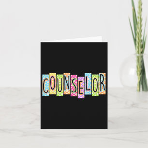 Retro Counsellor Back To School Colourful Graphic  Card