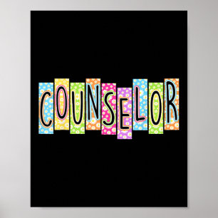 Retro Counsellor Back To School Colourful Graphic Poster