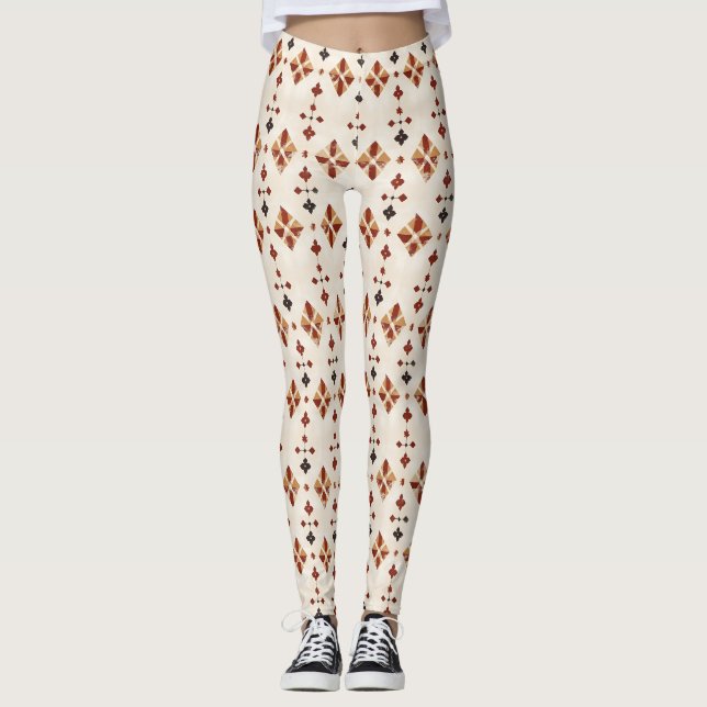 Retro Country Pattern Leggings (Front)