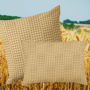 Retro Country Vintage Fun Gingham Checks Cushion