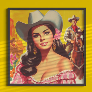 Retro Country Woman Poster