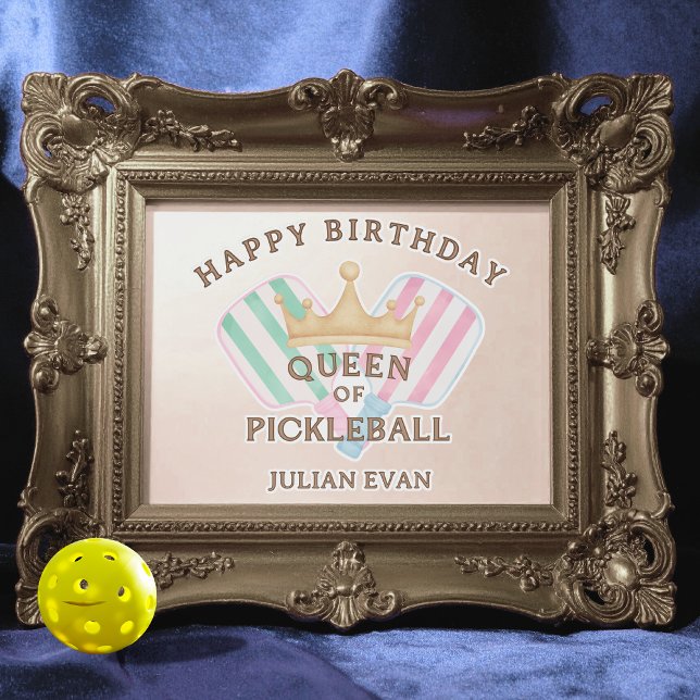 Retro County Club Queen of Pickleball (Retro County Club Queen of Pickleball Sticker)