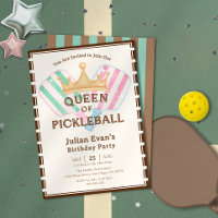 Retro County Club Queen of Pickleball Birthday