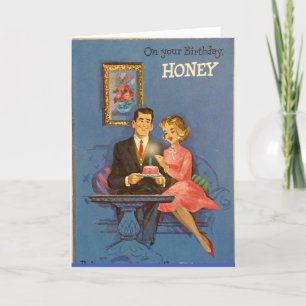 RETRO COUPLE BIRTHDAY CARD FOR HUSBAND