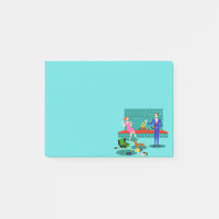 Retro Couple with Dog Post-It Notes