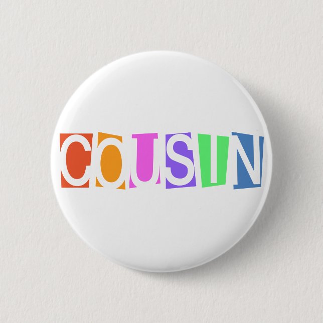 Retro Cousin 6 Cm Round Badge (Front)