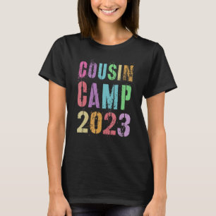 Retro COUSIN CAMP 2023 Grandma Grandpa Camping Vac T-Shirt