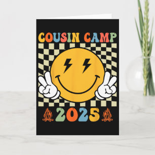 Retro Cousin Camp 2025 Family Vacation Summer Camp Card