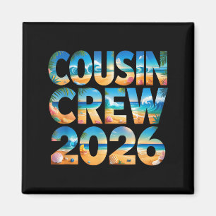 Retro cousin crew 2026 camp family vacation trip magnet