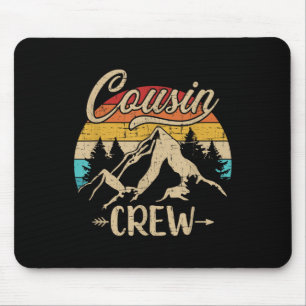 Retro Cousin Crew Camping Outdoor Summer Camp  Mouse Pad