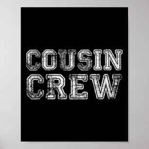Retro Cousin Crew Family Matching Vacation Girls B Poster