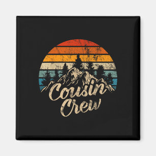Retro cousin crew hiking mountain camping outdoor magnet