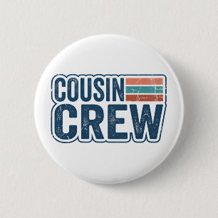 Retro Cousin Crew Matching Family Reunion Gifts 6 Cm Round Badge