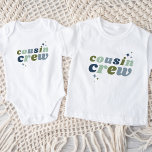Retro Cousin Crew | Matching Kids Baby Bodysuit<br><div class="desc">Custom printed apparel personalised with "Cousin Crew" graphic in a cute retro font and boho rainbow colours. Use the design tools to edit the text or add your own photos to create a one of a kind custom t-shirt design. Select from a wide variety of t-shirts, tank tops and sweatshirts...</div>