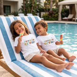 Retro Cousin Crew | Matching Kids Baby T-Shirt