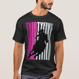 Retro Cowgirl Birthday 35th Rodeo Horse Queen Barr T-Shirt