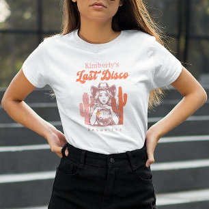 Retro Cowgirl Last Disco Bachelorette Weekend T-Shirt