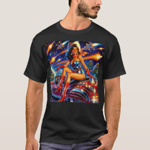 Retro Cowgirl Pin-Up T-Shirt