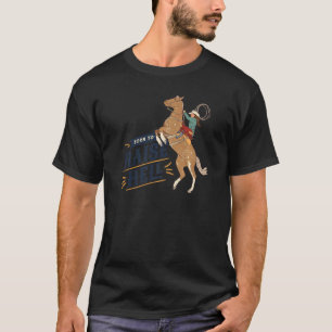 Retro Cowgirl Ridin Horse Born To Raise Hell Weste T-Shirt