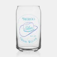 Retro Cowgirl Saloon Can Beer Drinkware