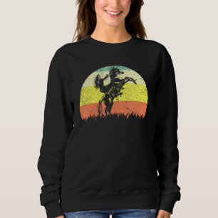 Retro Cowgirl Texas Ranch Vintage Girl Riding Hors Sweatshirt