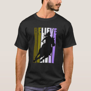 Retro Cowgirls Horse Riders Vintage Distressed Hor T-Shirt