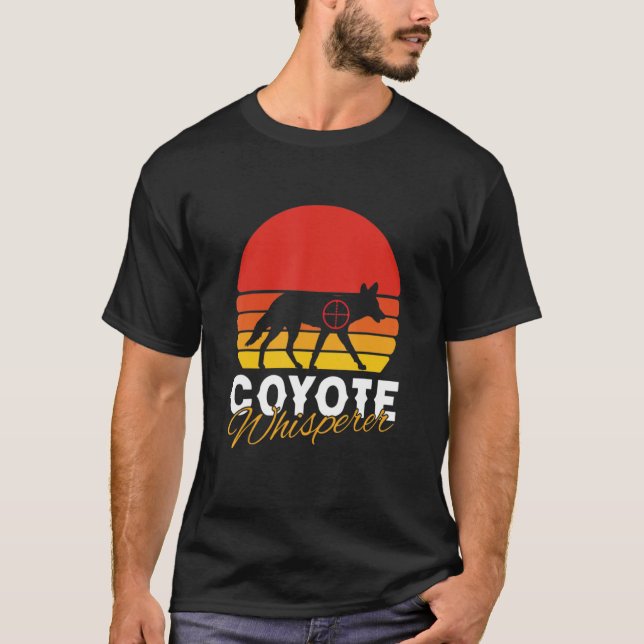 Retro Coyote Whisperer Coyote Hunting Yote Coyote  T-Shirt (Front)