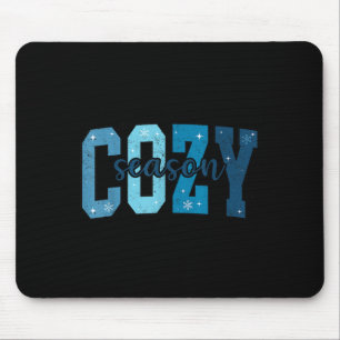 Retro Cozy Season Cute Winter Vibes Tis The Season Mouse Pad