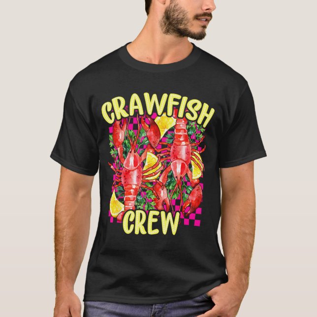 Retro Crawfish Crew Cajun Boil Season For Men Wome T-Shirt (Front)