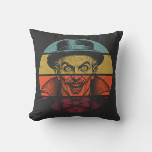Retro Crazed Face Illusionist Cushion