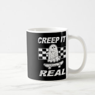 Retro Creep It Real Ghost Halloween Mens Kids Coffee Mug