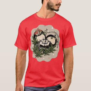 Retro Creepy Cute Skeletons In Love Boho Goth Occu T-Shirt
